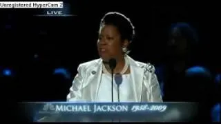 Michael Jackson Funeral Memorial part 10 Rep Sheila Jackson Lee Says Goodbye
