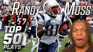 Randy Moss was INSANE!! Randy Moss Highlights Reaction! Top 50 Plays!