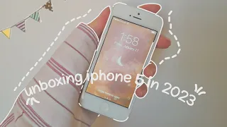 🌻 unboxing IPHONE 5 in 2023 | setting wallpaper 🤍 #iphone5