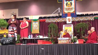 HH Sakya Trichen Rinpoche Cultural Exchange Santa Fe Indian School. - Larry R. Lolita C. Poquin L