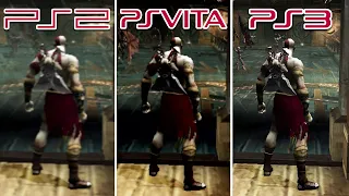 God of War (2005) PS2 vs PS Vita vs PS3 | Graphics Comparison