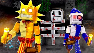Minecraft But TRAPPED in a HORROR MAP with Sun and Moon