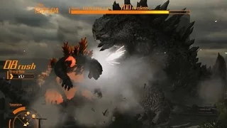 バーニングゴジラ(55.94～57.81m)VS Godzilla2014(100m)　PS4「ゴジラ-GODZILLA-VS」