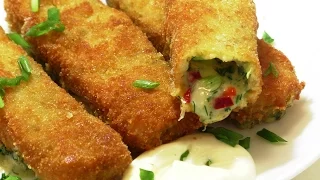 Сырные палочки в панировке. Закуска. Cheese sticks.