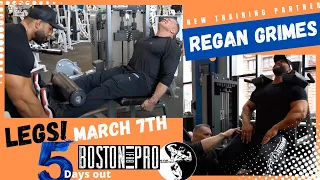 Regan and Milos training LEGS, March 7th - 5 days out of Boston Pro