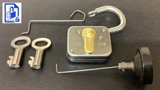 457. Abus 6 Lever padlock model number 235Z/50 picked open with 2 wires