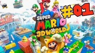 SUPER MARIO 3D WORLD - Mundo 1 - Episodio 1 en español - Nintendo Wii U