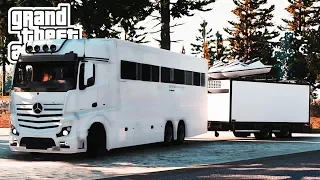 GTA 5 — Die beste LKW Mod Mercedes Benz Actros Motorhome — GTA 5 Mods Deutsch