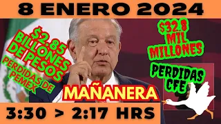 💩🐣👶 AMLITO | Mañanera *Lunes 08 de enero 2024* | El gansito veloz 3:30 a 2:17.