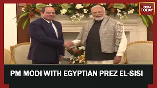 President Murmu, PM Modi Welcome Egyptian President For Republic Day Parade