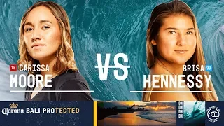 Carissa Moore vs. Brisa Hennessy - Quarterfinals, Heat 1 - Corona Bali Protected W 2019