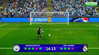 Manchester City VS Real Madrid - Penalty Shootout Semi FINAL | UEFA Champions League | PES Gameplay