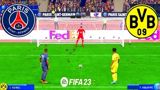 FIFA 23 ! PSG  VS BORUSSIA DORTMUND Champions League 2023/24 Group F PENALTY SHOOTOUT GAMEPLAY