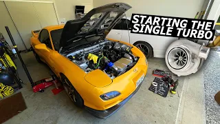 STARTING THE SINGLE TURBO RX7 BUILD - Tackling the Rats Nest!