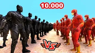 10.000 FLASH VS 10.000 KARA PANTER 😱 - Süper Kahramanlar