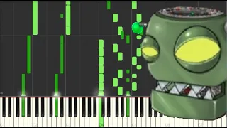 Plants Vs Zombies | Brainiac Maniac (Zomboss) | Synthesia Piano Tutorial