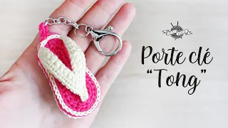 Crochet porte clé "Tong" | Tutoriel de porte cle | Decoration