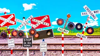 【踏切アニメ】国ごとに分かれてふみきりカンカン😂😂😂Railroad crossing divided according to their own country!!