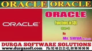 Oracle ||  Functions in SQL Part  - 1  by Siva