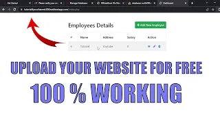 How to Upload Website with Database Online for FREE | Php and  MySql | Latest 2023
