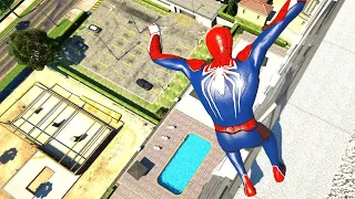 GTA 5 Spiderman Jumping off Highest Buildings (Euphoria Physics/Ragdolls) #36