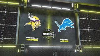 Madden NFL 24 - Minnesota Vikings (JJ McCarthy) Vs Detroit Lions Simulation PS5 (Madden 25 Rosters)