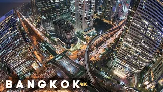 Bangkok City Thailand Drone Night 4k 2020 - Bangkok Thailand City Night View