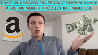 CRAZY Amazon FBA Product Research Technique That Found Me A $20,000 Month Product In 5 Minutes!