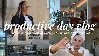 productive day in my life ♡ 5am-9pm, filming, coffee shop work, healthy habits + rebranding *VLOG*