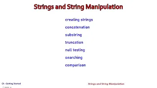 (C# Language) Strings and String Manipulation | C# Getting Started