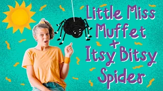 Miss Muffet + Itsy Bitsy Spider | Rap for Kids! (w/ HAND MOTIONS)