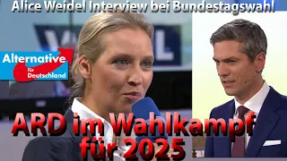 Wie Alice Weidel (AfD) im ARD-Wahlstudio mit einseitigen Narrativen konfrontiert wird