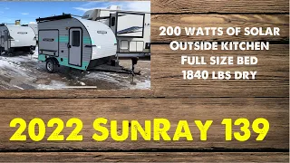 Achieve Your RV Dreams with the 2022 Sunset Park RV SunRay 139