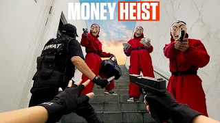 MONEY HEIST vs POLICE in REAL LIFE ll THE CHASE ll FULL VERSION (Epic Parkour Pov Chase)