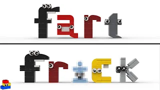 How to make Alphabet Lore words with LEGO: "fart" and "frick"