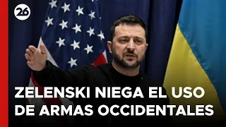 Zelenski niega haber utilizado armas occidentales en Rusia