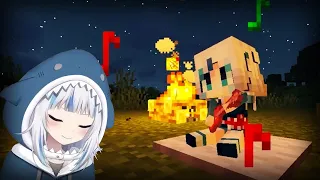 Gawr Gura Sings her Background Music Animation in Minecraft |  #GAWRGURA​ #HololiveEnglish