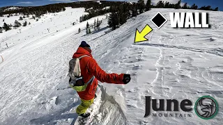 June Mountain Snowboarding : WALL (BLACK DIAMOND) 😨😨😨