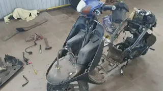 full disassembly scooter 50000 km  honda tact 16