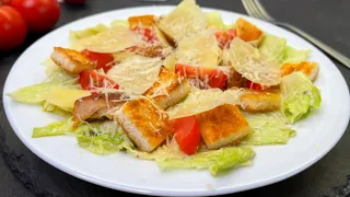 Məşhur SEZAR SALATI nece hazırlanır? Salad Caesar - Myfoodchannel