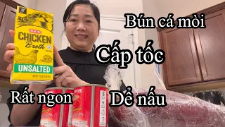 Nấu bún cá mòi hộp rất dễ mà ngon. Chị em nên thử.