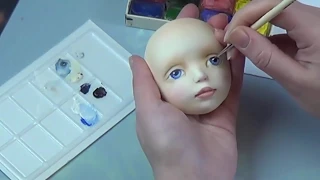 Роспись глаз авторской куклы