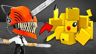 Saya Membuat Rubik's Cube Pokémon Dan Figur Chainsaw Man - Kerajinan Anime yang Luar Biasa! ⚡⛓️