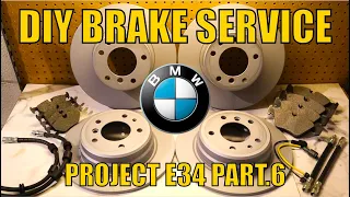 DIY BMW Brake Service. Project E34 Part 6