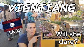 First impressions of Vientiane & great Asian STREET FOOD - Laos Travel Vlog
