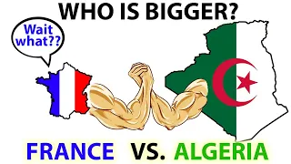 Who is bigger, FRANCE vs. ALGERIA! True Size of , FRANCE vs. ALGERIA comparison!