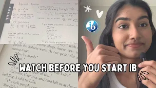 ⭐️ 7 things you need to know before starting ib