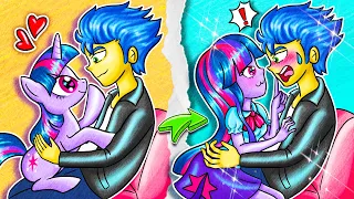 MY LITTLE PONY TWILIGHT From Pony To Human Love Story | 슬픈 기원 사랑 이야기 | 재미있는 스톱 모션 만화 | Annie Korea