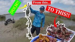 CRABBING the TEXAS COAST {CATCH CLEAN COOK} - Seafood Boil!!!