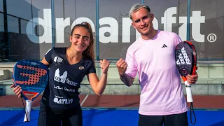 CLAUDIA JENSEN reta 1VS1 a DELANTERO09 - Partido de Pádel *Tie Break*